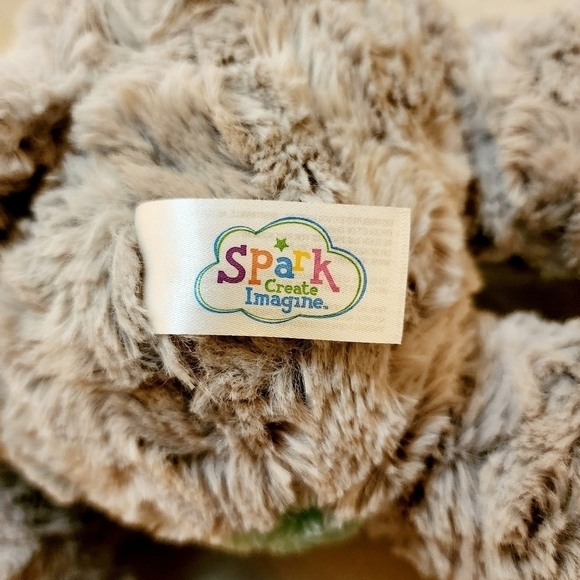 Spark Create Imagine Elephant Plush Stuffed Animal 14" Grey Teal Baby Lovie Soft - Picture 8 of 9